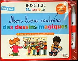 Mon Livre Ardoise Des Dessins Magiques Pour Decouvrir Les Nombres Et Les Formes Avec 1 Feutre A Eau Amazon Fr Roubineau Melanie Livres