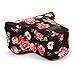 USA GEAR DSLR Camera Sleeve with Neoprene Protection, Holster Belt Loop and Accessory Storage - Compatible with Canon EOS Rebel T7, 850D, 250D, SL3, R7, Nikon D3500, D5600, and More (Floral)