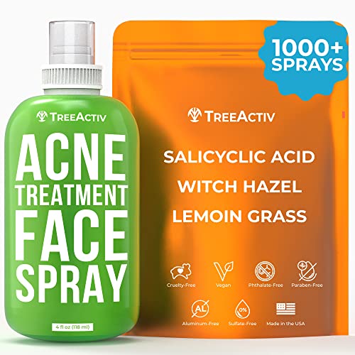 Acne Treatment Face Spray, 4 fl oz, Reduces Hormonal, Severe, Cystic