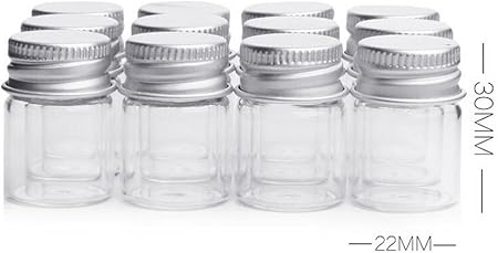 5ml Vials Clear Glass Bottles Candy Bottle With Aluminum Screw Top