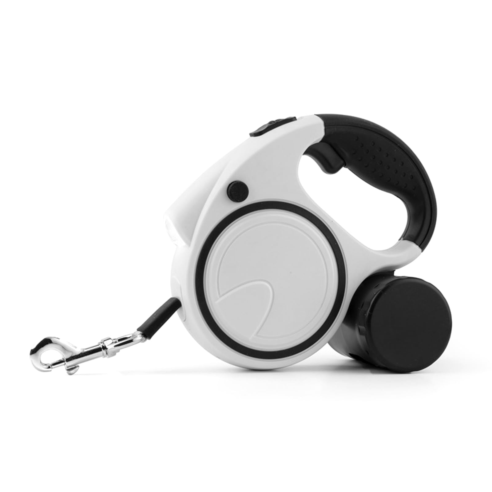 Retractable Dog Lead,Extendable Dogs Lead with LED Pet Retractable Lead with Anti-Slip Handle Detachable Poo Bag Holder for Small Medium Dogs Upto 25Kg with Anti-Slip Handle (Black)