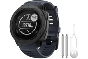 NotoCity for Garmin Instinct Band, Soft Silicone Replacement Watch Strap Compatible with Garmin Instinct 2/ Solar/Tactical(graphite)