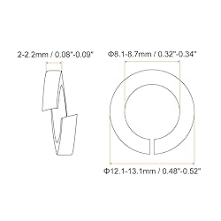 uxcell 80 Pcs Spring Lock Washer, M8 Split Lock
