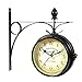 WINOMO European Antique Style Double Side Wall Clock Creative Classic Clocks