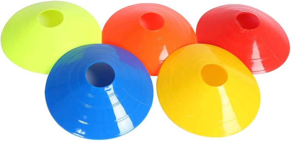EASEASE 10pcs Soccer Ball Space Markers Cones Sport Running Football Soccer Rugby Fitness Agility Training (10pcs)