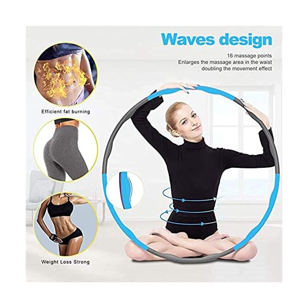 Kedoxi-Weighted-Hula-Hoop-Skipping-Rope-for-Adults-Sponge-Hula-Hoops-Skipping-Ropes-for-Fitness-for-Weight-Loss-Abdominal-Shaping-Home-Office-8-Section-Detachable-Hoola-Hoop Hula Hoop Skipping Rope Hoops Fitness Weighted Adults Ropes Jumping Adult Kids Hoola Children Crisps Multipack Crisp…