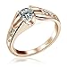 Yoursfs Promise Rings for Her 18K Rose Gold Plated Jewelry Rings Women CZ Engagement Rings Gift