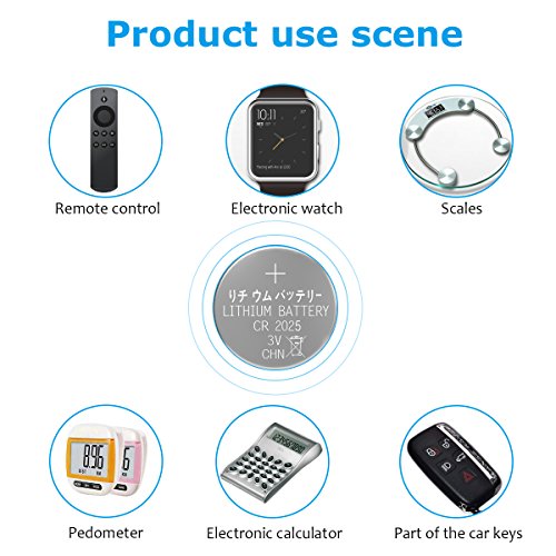Esonstyle 30pcs CR2025 Battery 3 Volt Lithium Battery CR 2025 Coin Button Cell (30 pcs)