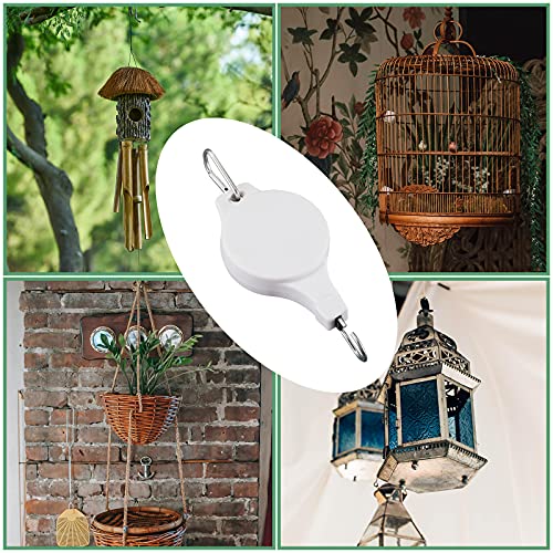 Indoor Plant Hangers 4Pcs Retractable Plant Hangers - Adjustable Pulley  Hook System For Indoor Outdoor Pots Retractable Plant Hanger Pull Down