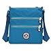 Tiny Chou Multilayer Zipper Pockets Water Resistant Nylon Fabric Crossbody Bag Shoulder Bag for Girl
