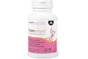 Smart Solutions Ironsmart Vegetarian Capsules, Helps Prevent Iron Deficiency Anemia, Helps Maintain Energy. High Absorption E