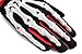 Chitone Full Finger Skeleton Motocross Riding Gloves for Motorcycle (Large, White)