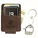 Money Clip Wallet, Card Holder, Keychain Bottle Openers, Slim Front Pocket, Brown