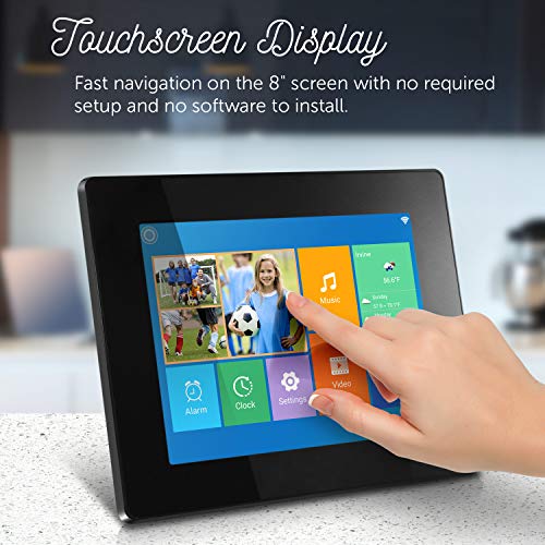 Aluratek 8" Wifi Digital Photo Frame with Touchscreen and 16GB BuiltIn