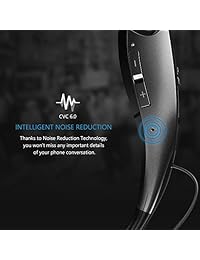 Mpow Jaws Gen 3 Auriculares Bluetooth Auriculares con correa para el cuello inalámbricos con 13 horas de reproducción y CVC 6.0 Micrófono con cancelación de ruido, Auriculares con correa para el cuello inalámbricos con alerta de vibración de llamada, Auri