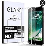 (2 Pack) Screen Protector for iPhone 8 Plus / 7 Plus, KINGBACK [ Bubble-Free ][ Anti-Scratch ] [ 3D Touch Compatible ] Premium Tempered Glass for iPhone 7 Plus 8 Plus 5.5 INCH