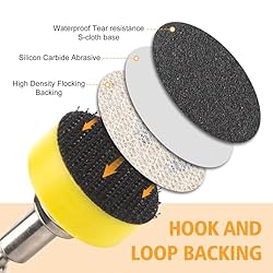 POLIWELL 191 PCS 1 Inch Sanding Discs Hook and Loop
