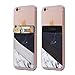 Cardly (Two Finger Strap Cell Phone Stick on Wallet Card Holder Phone Pocket for iPhone, Android and All Smartphones. (Split Marble)