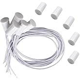Magnetic Door Switch RC-33 NC Recessed Wired Security Window Door Contact Sensor Alarm White- (5 Sets)