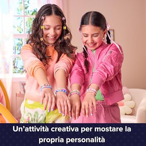 , Macchina dei Braccialetti Heishi dell'Amicizia, con Pratica Penna Impila-Perline e oltre 1200 Perline, per la Realizzazione di 15 Braccialetti, Giocattoli Artistici per Bambine, 7+ Anni — foto 8 di 8