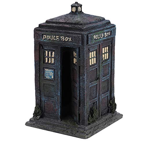 Damage Simulation Damaged Police Shelter, Sentry Box Aquarium Decorations Resin Simulation Aquarium Fish Tank Ornaments Ornaments Decoration