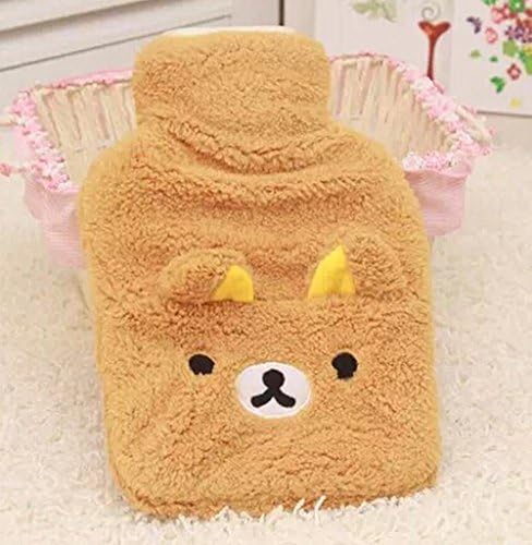 Cartoon Cloth Sets Medium Hot Water Bottle Flush Hot Water Bottle Water Injection Warm Hand Po Warm Water Bag Khaki