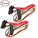 LINESO 2Pack SATA (7+15) 22Pin Male to Female 20Inches (50CM) Data and Power Combo Extension Cable