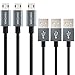 REVERSIBLE Micro USB Cable (6 FT, 3 Packs), FosPower [Extra Long | Full Speed Charging] Micro USB Cable Durable Built for Galaxy S7/S7 Edge/Note 5, Moto G5/G5 Plus, HTC, LG & More (Gray)