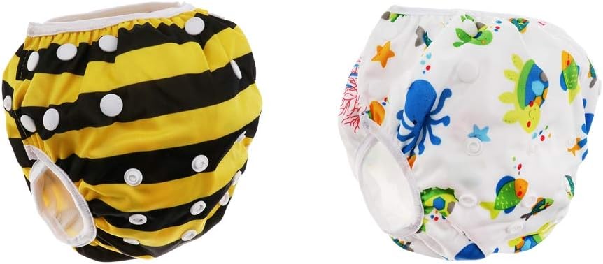 Amazon Co Jp Toygogo 2pcベビースイムおむつおむつ漏れ防止再利用可能な少年少女水泳パンツショーツ おもちゃ