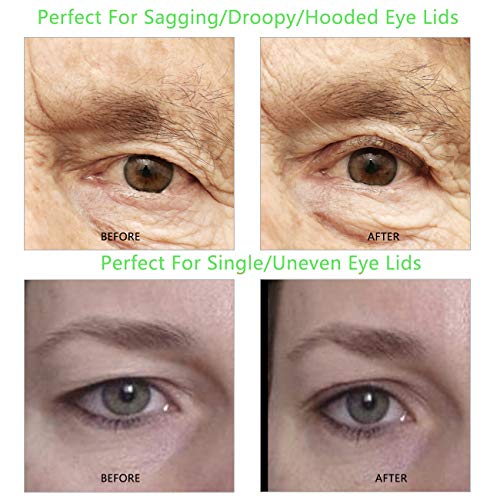 Natural Two-sided Sticky Invisible Eye Lids Lift Strips for Slight Heavy Sagging Droopy Hooded Uneven Eyelids, Charming Rounder Eyes, Double Eyelid Tapes, 3D Imported Medical Fiber, Instant lift Eye L