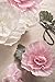 Ling's moment Large Paper Flower Decorations for Wall, 5 X Handcrafted Pink & White Crepe Paper Flowers for Baby Nursery Bridal Shower Party Wedding Backdrop Archway Centerpiece