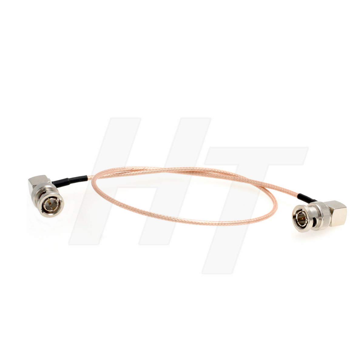HangTon Camera Monitor Male BNC Right Angle to Male BNC Right Angle 3G SDI Video Cable for Blackmagic, Thin Shielded RG179 75 Ohm (45cm/18inch)