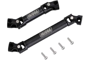 INJORA Steel Drive Shaft 2Pcs Center Drive Shaft for Axial SCX24 JLU C10 Bronco Base Camp 4Runner Upgrate Parts