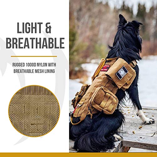 Tactical Dog Molle Vest Harness Training Dog Vest with
