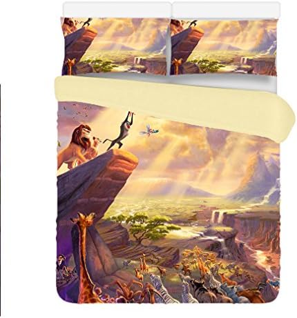 Custom The Lion King 3 Piece Duvet Cover Bedding Set King Size 220x240CM