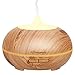 Essential Oil Diffuser, Cozypony 300ml Ultrasonicc Wood Grain Auto Shut-Off Cool Mist Humidifier for Office & Home