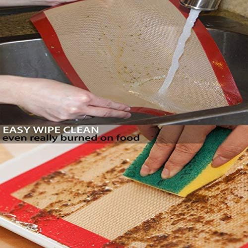 Twolights Tapis de Cuission en Silicone 2 Pièces sans BPA Anti-Adhérent Toile Feuille de Cuisson Patisserie (40 * 30cm) - Cuisine A Vivre Twolights Tapis de Cuission en Silicone 2 Pièces sans BPA Anti-Adhérent Toile Feuille de Cuisson Patisserie (40 * 30cm)