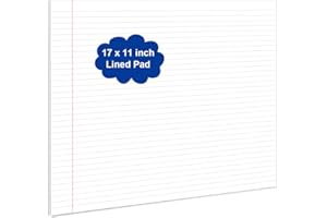 Yaridar 17" x 11" Legal Pads, 25 Sheets/50 Pages Per Legal Note Pads, Line Notepads, 100Gsm White Line Paper