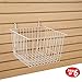 Only Garment Racks Deep Wire Storage Baskets For Gridwall, Slatwall and Pegboard - White Finish - Dimensions: 12