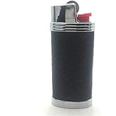 Lucklybestseller Metal Leather Lighter Case Cover Holder for BIC Mini Lighter J5
