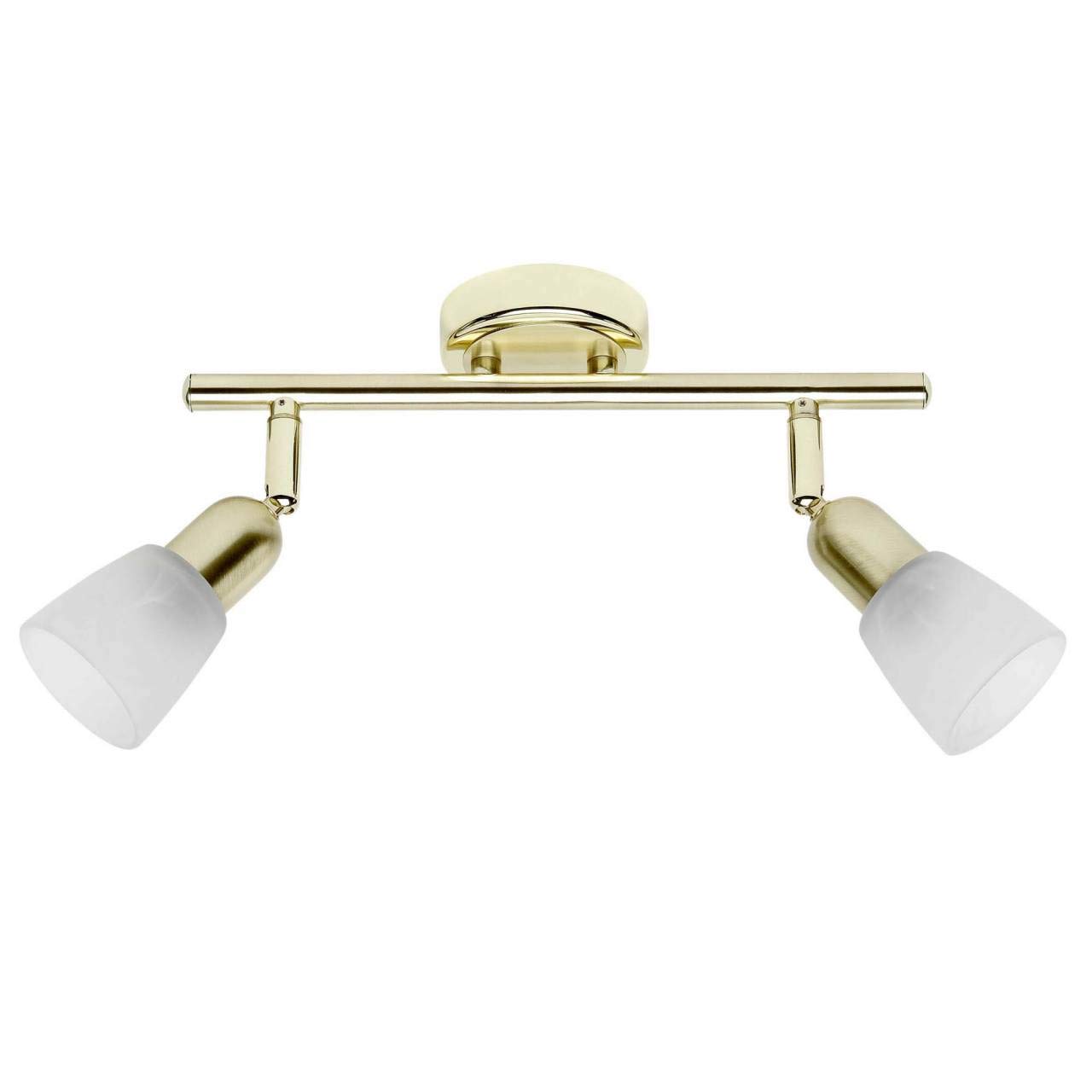 Brilliant Sofia 55313/18 Spotlight Bar 2-Bulb Brass/Alabaster