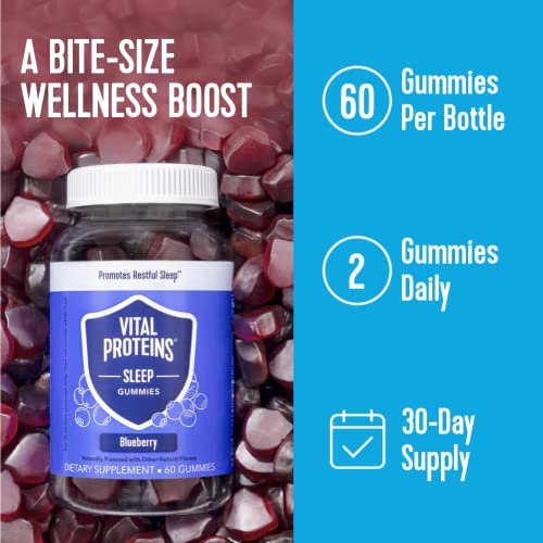 Vital Proteins Sleep Gummies, 2mg Melatonin, LTheanine, Vitamin B6