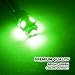 Zone Tech T10 5-SMD LED Bulb - 10-Piece Premium Quality Bright Green 8-SMD 194 168 2825 T10 5-SMD LED Car Lights Bulb