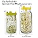 Soligt Easy Rinse & Drain Sprouting Lids for Wide Mouth Mason Jars - 6 Pack
