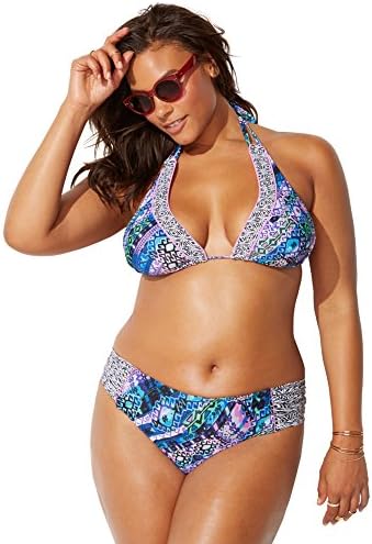 swimsuitsforall Women's Plus Size Escapist Lorimer Bikini 18 Multi