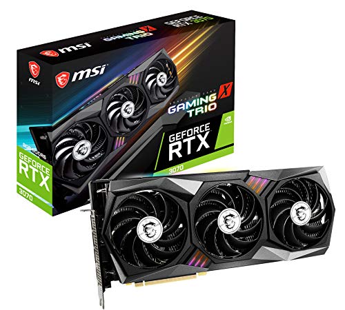 MSI Gaming GeForce RTX 3070 8GB GDRR6 256-Bit HDMI/DP Tri-Frozr 2 TORX Lüfter 4.0 Ampere Architektur RGB OC Grafikkarte (RTX 3070 Gaming X Trio)