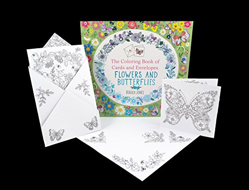 The Coloring Book of Cards and Envelopes: Flowers and Butterflies - Thumbnail 2