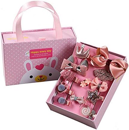 Hair Accessories with Cute for Baby Girl(18 pcs packed in Gift Boxes)