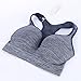 Daxin Seamless Yoga Sports Bra No Rims Padded Push Up Racerback Fitness Tank Top Dark Grey S