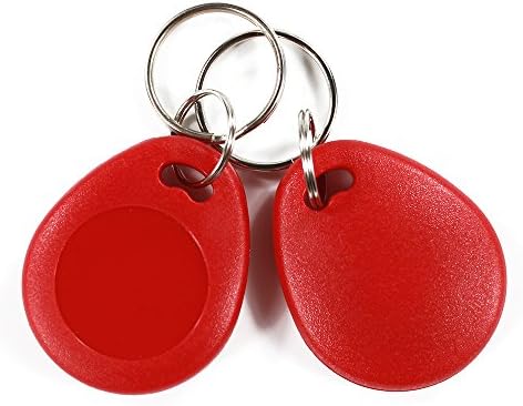 10Pieces 13.56MHz MIFARE Classic 1K RFID ABS Key Fob ISO14443A – Color Red